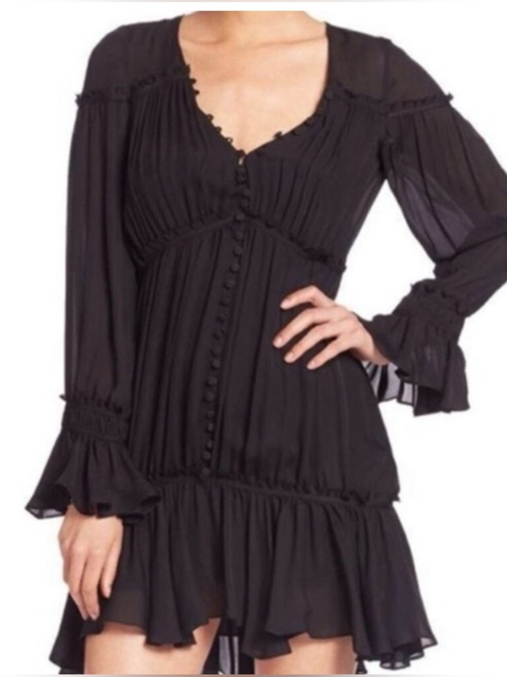Cinq a Sept Black Long Sleeve Dress